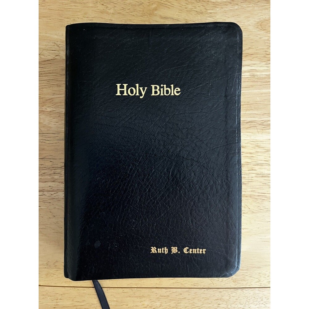 Vintage 1986 Holman Giant Print KJV Holy Bible Black Leather